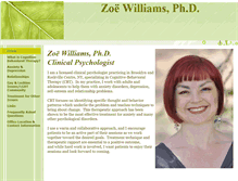 Tablet Screenshot of drzoewilliams.com